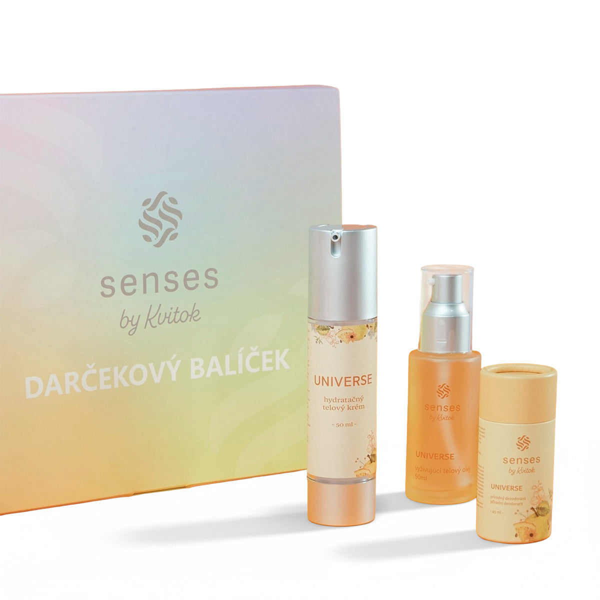 Kvitok Senses Dárková sada Universe šlehané máslo a tuhý deodorant