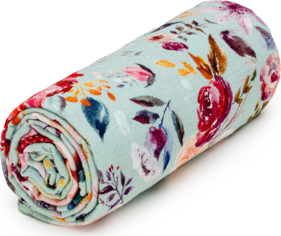 T-TOMI BIO Mušelínová osuška Flowers, 100 x 120 cm