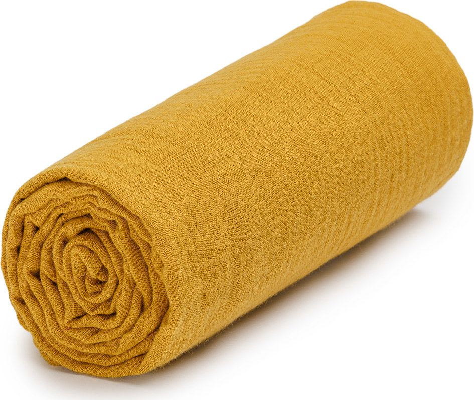 T-TOMI BIO Mušelínová osuška Mustard, 100 x 120 cm