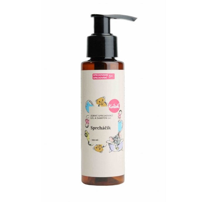 Kvitok Jemný dětský sprchový gel a šampon 2v1, 100 ml