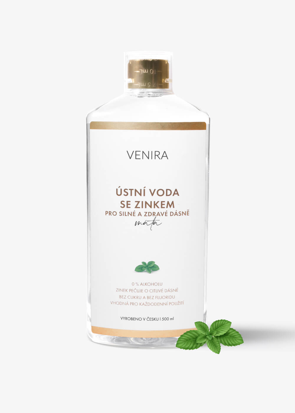 VENIRA ústní voda se zinkem, máta, 500 ml