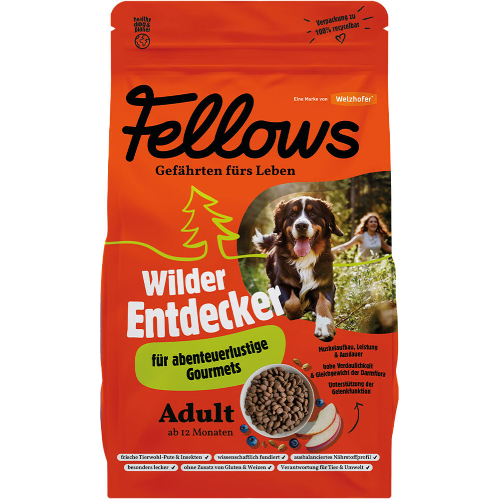 Fellows Hmyzí granule s krůtou pro vybíravé a aktivní psy, 2 kg