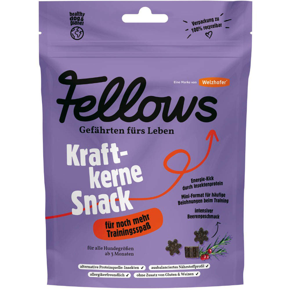 Fellows Hmyzí funkční pamlsky na dodání energie při tréninku, 125 g