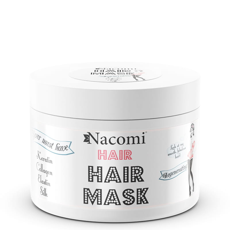 Nacomi Vyživující a regenerační maska ​​na vlasy, 200 ml