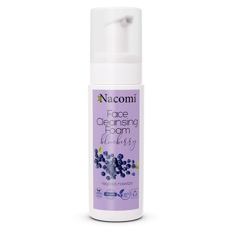 Nacomi Borůvková čistící pleťová pěna, citlivá, suchá pleť, 150 ml