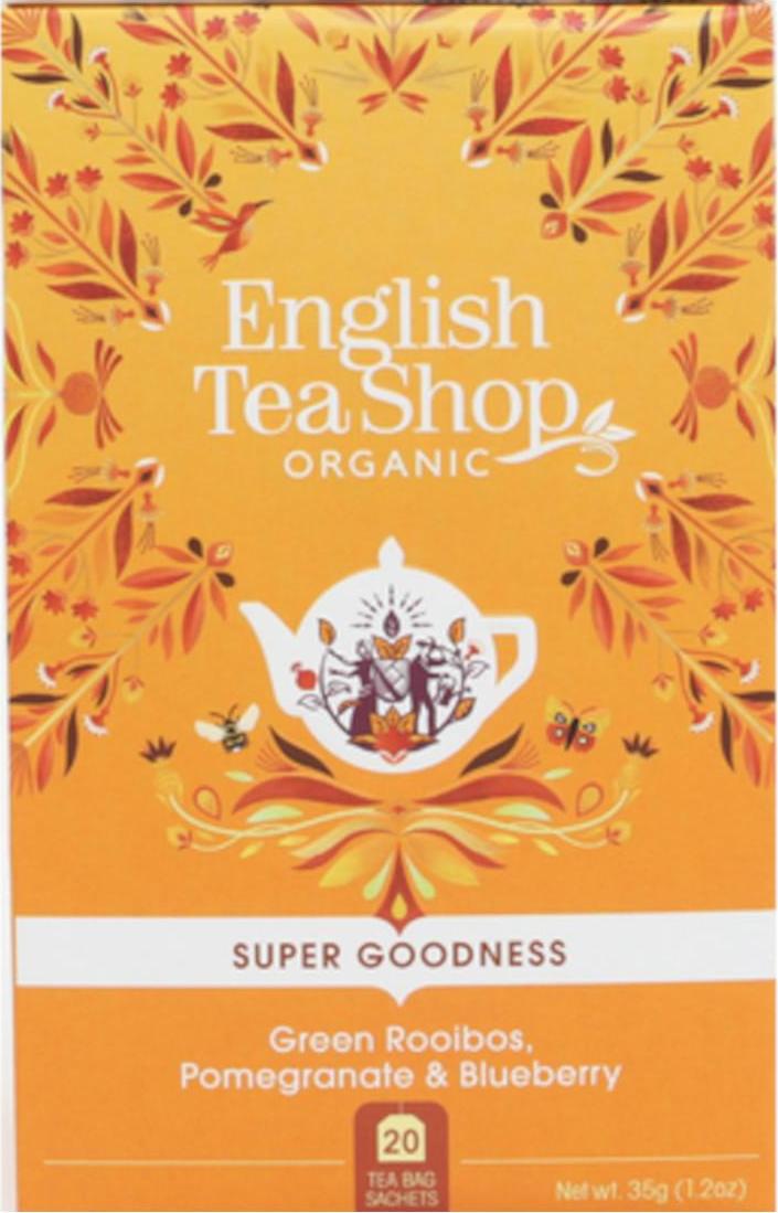 English Tea Shop Zelený rooibos, granátové jablko a borůvka, 20 sáčků