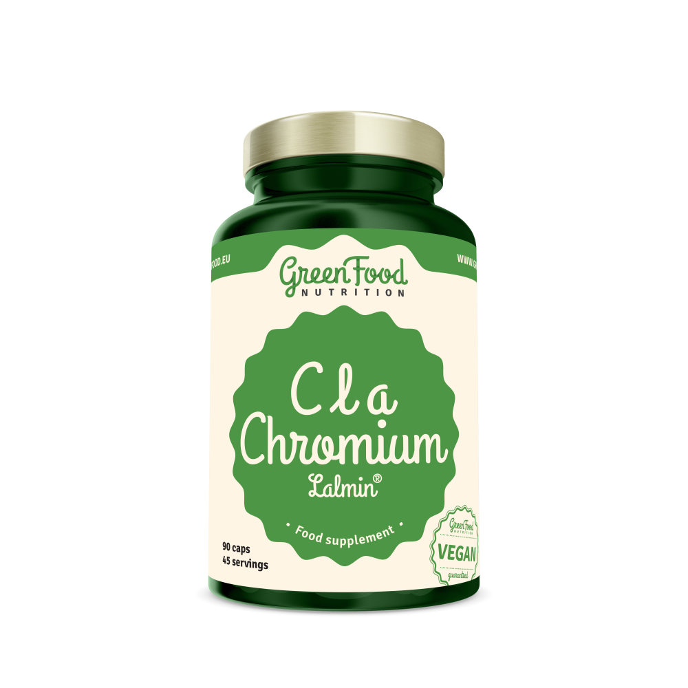 GreenFood Nutrition Green Food CLA + Chromium Lalmin, 90 kapslí