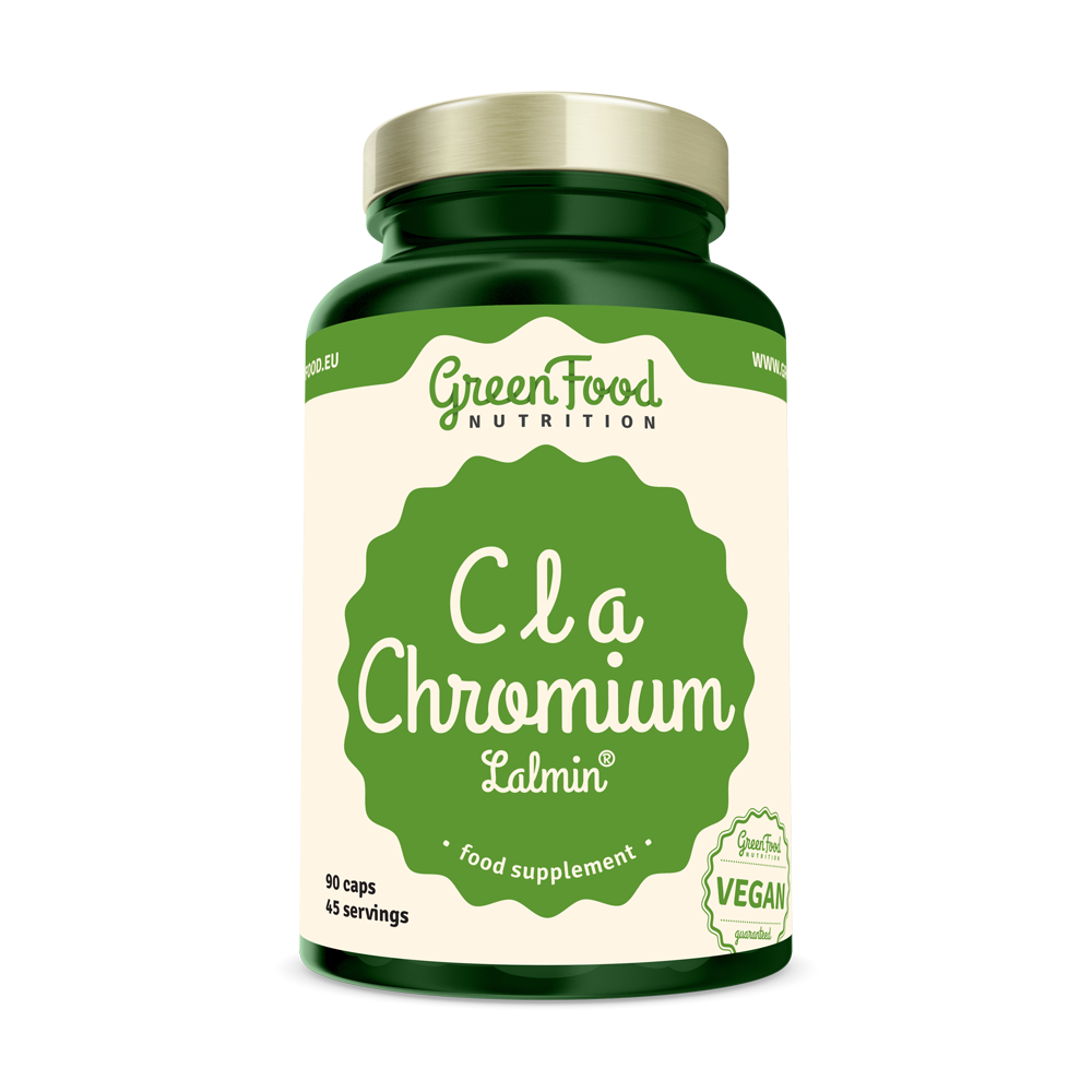 GreenFood Nutrition Green Food CLA + Chromium Lalmin, 90 kapslí