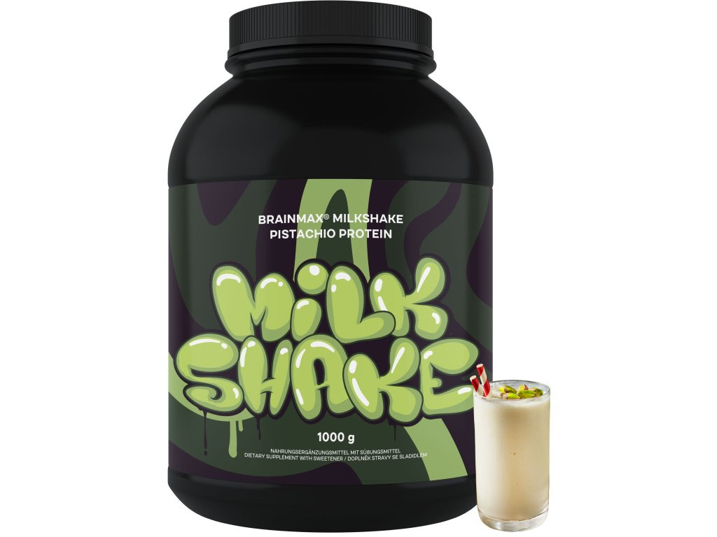 BrainMax Milkshake Whey Protein, 1000 g Příchuť: Pistácie