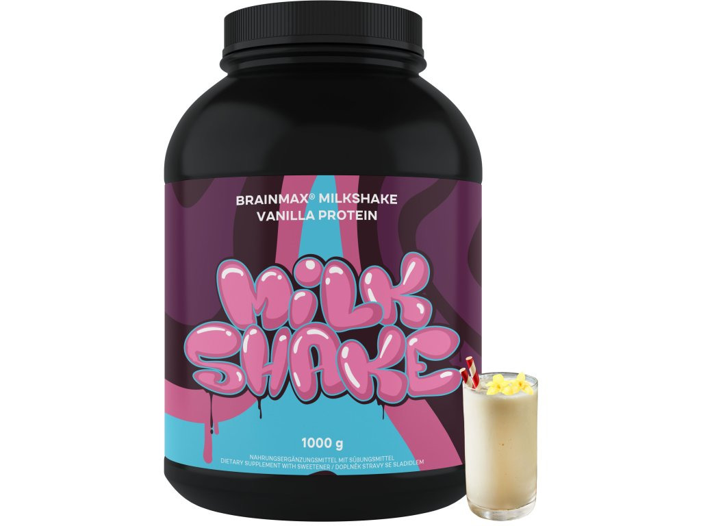 BrainMax Milkshake Whey Protein, 1000 g Příchuť: Vanilka