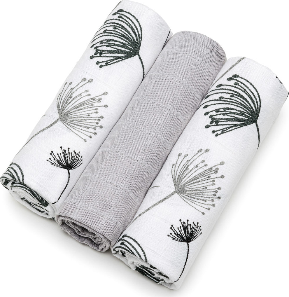 T-TOMI TETRA Cloth Diapers HIGH QUALITY látkové pleny Dandelions 70x70 cm 3 ks