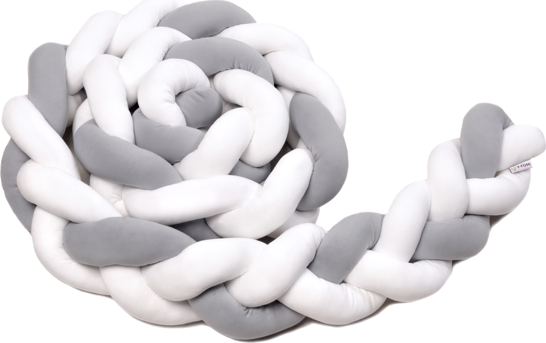 T-TOMI Pletený mantinel 360 cm White + Grey, 1 ks