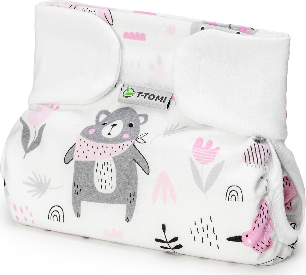 T-TOMI Ortopedické abdukční kalhotky - suchý zip Pink bears 3-6 kg