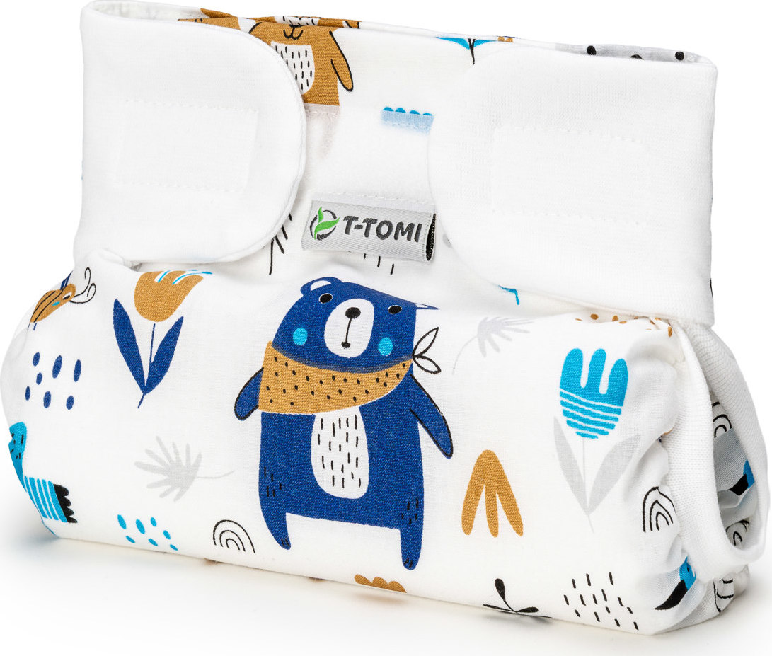 T-TOMI Ortopedické abdukční kalhotky - suchý zip Blue bears 3-6 kg