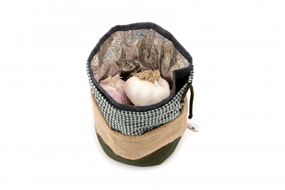 ZEMBAG na 0,75 kg česneku, olivově zelený