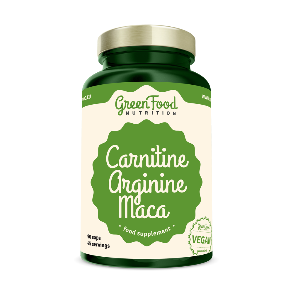 GreenFood Nutrition Carnitin Arginin Maca 90 kapslí