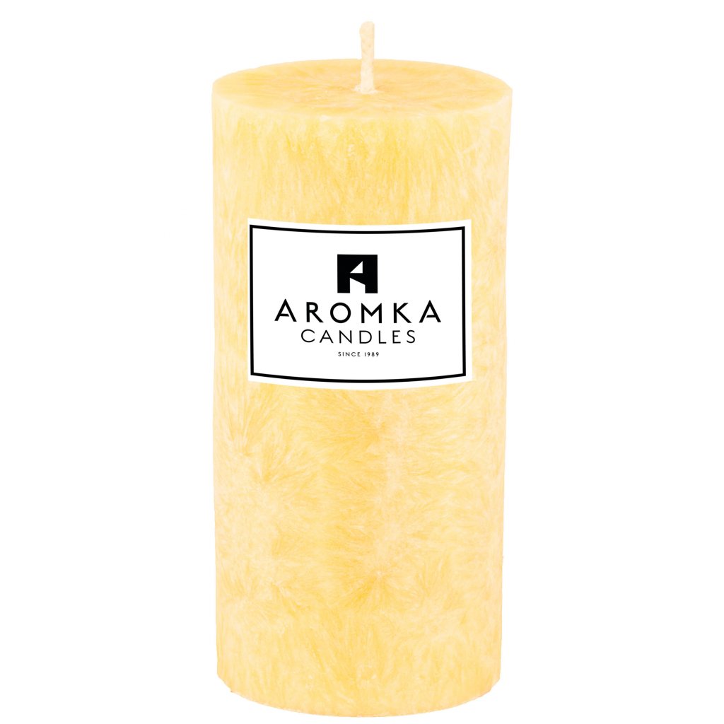 Přírodní vonná svíčka palmová - AROMKA - Válec, průměr 5,4 cm, výška 12 cm Vůně: Bez vůně
