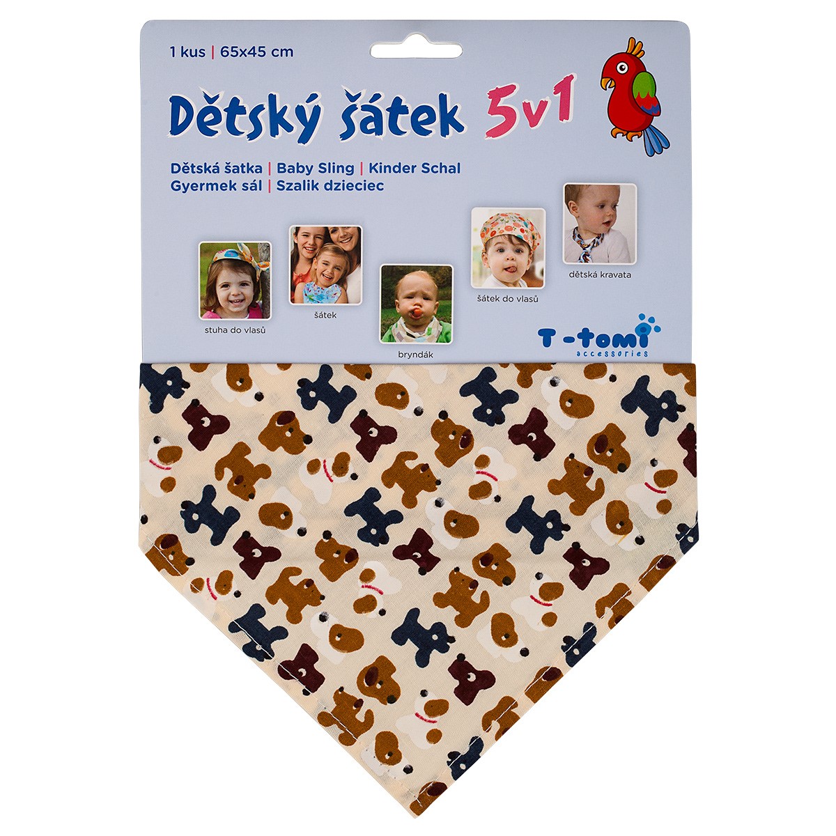 T-TOMI Dětský šátek, flowers / květiny