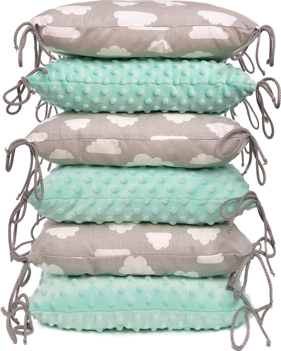 T-TOMI Polštářkový mantinel, grey/white clouds