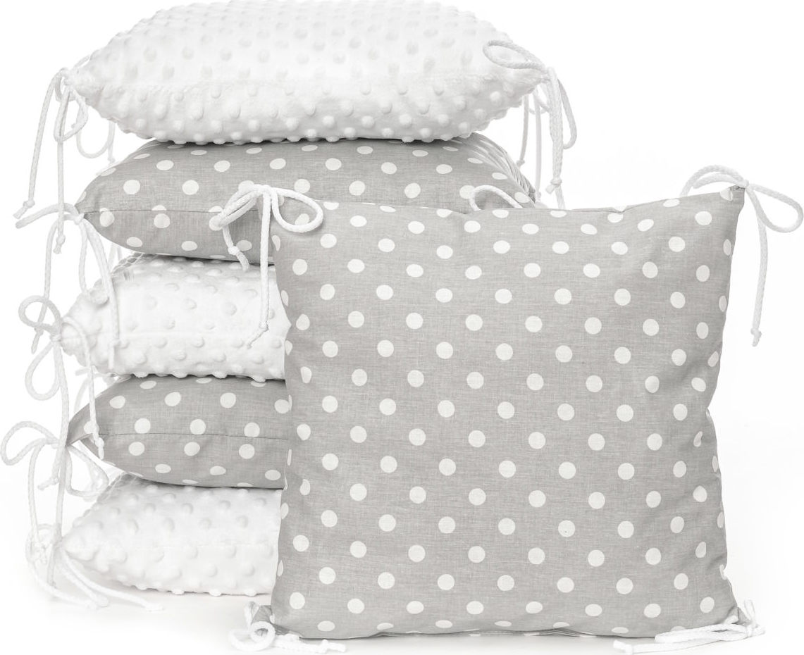 T-TOMI Polštářkový mantinel, grey/dots