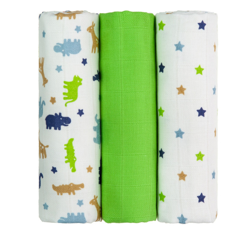 T-TOMI Látkové TETRA pleny, green crocodiles / zelení krokodýli 