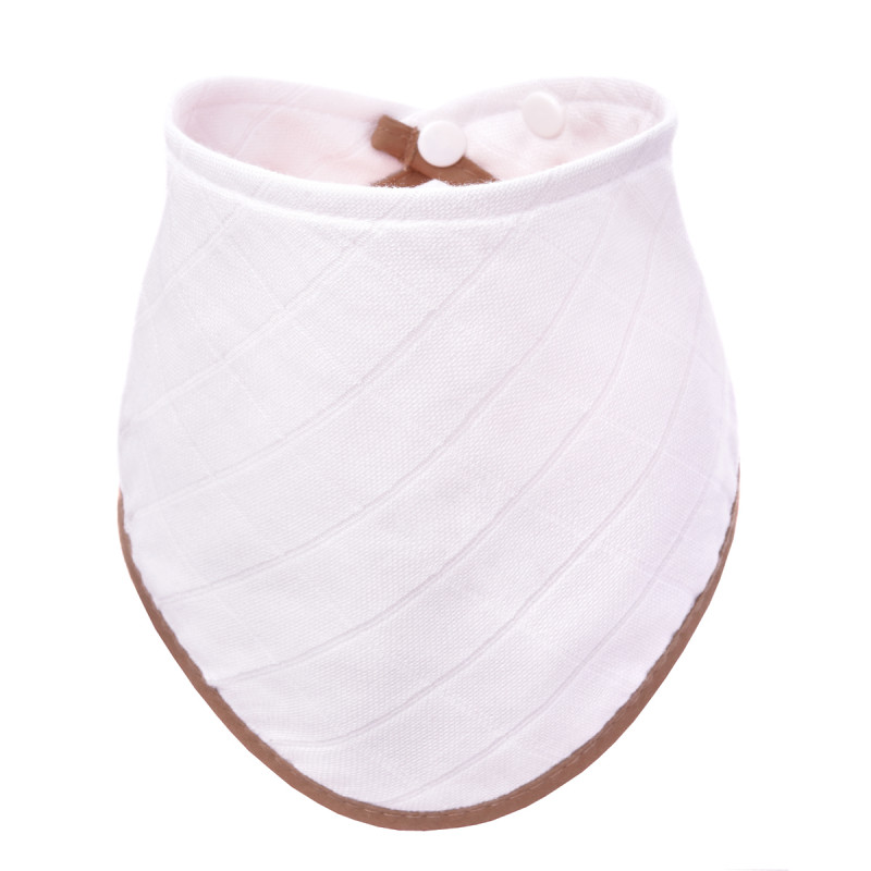 T-TOMI BIO Bambusový slintáček, white with beige edging / bílá s béžovým okrajem
