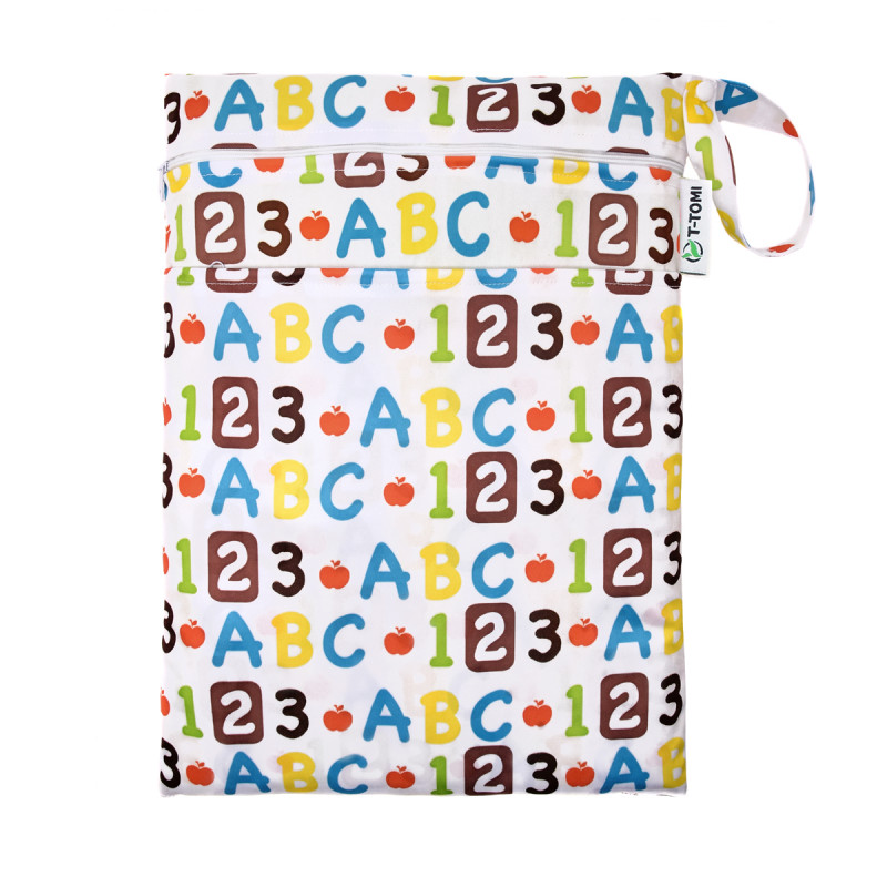 T-TOMI Nepromokavý sáček, alphabet / abeceda