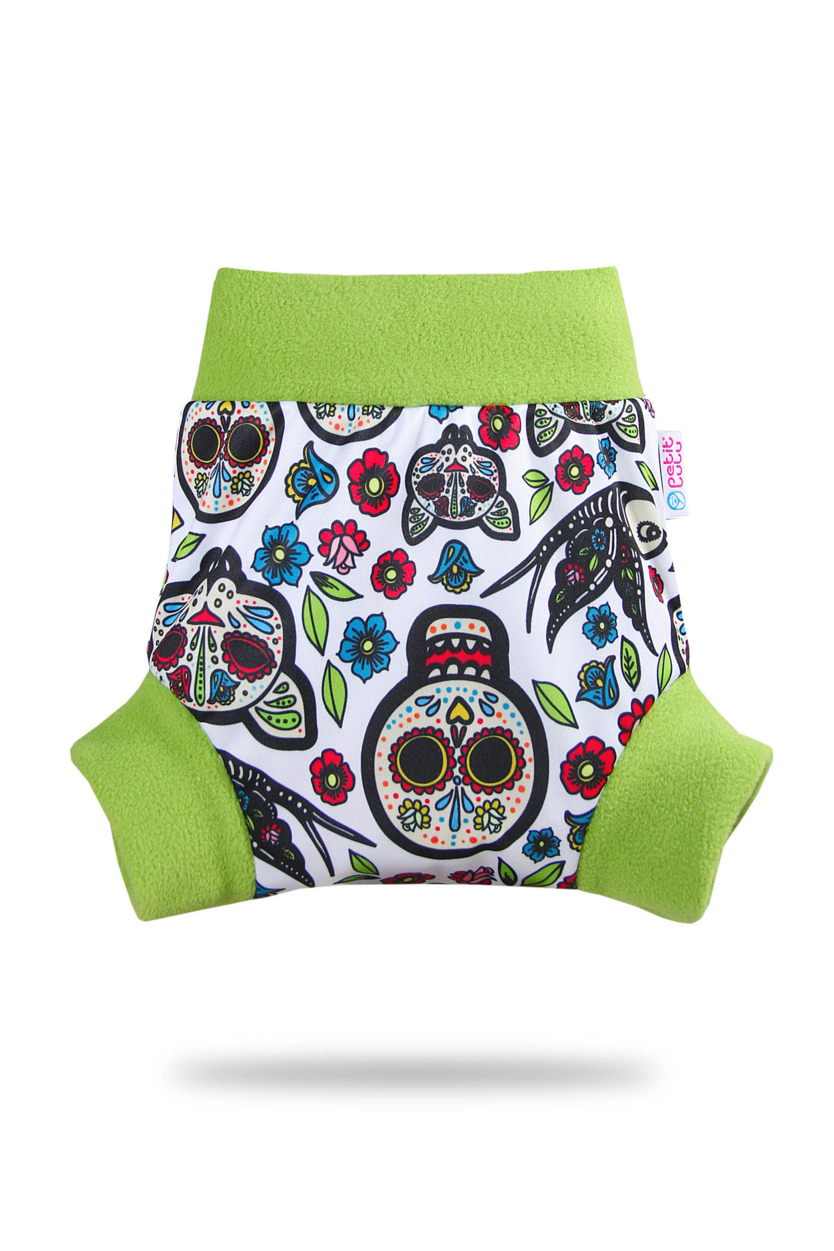 Petit Lulu s.r.o. Mexické lebky (na bílé) - pull-up svrchní kalhotky - L