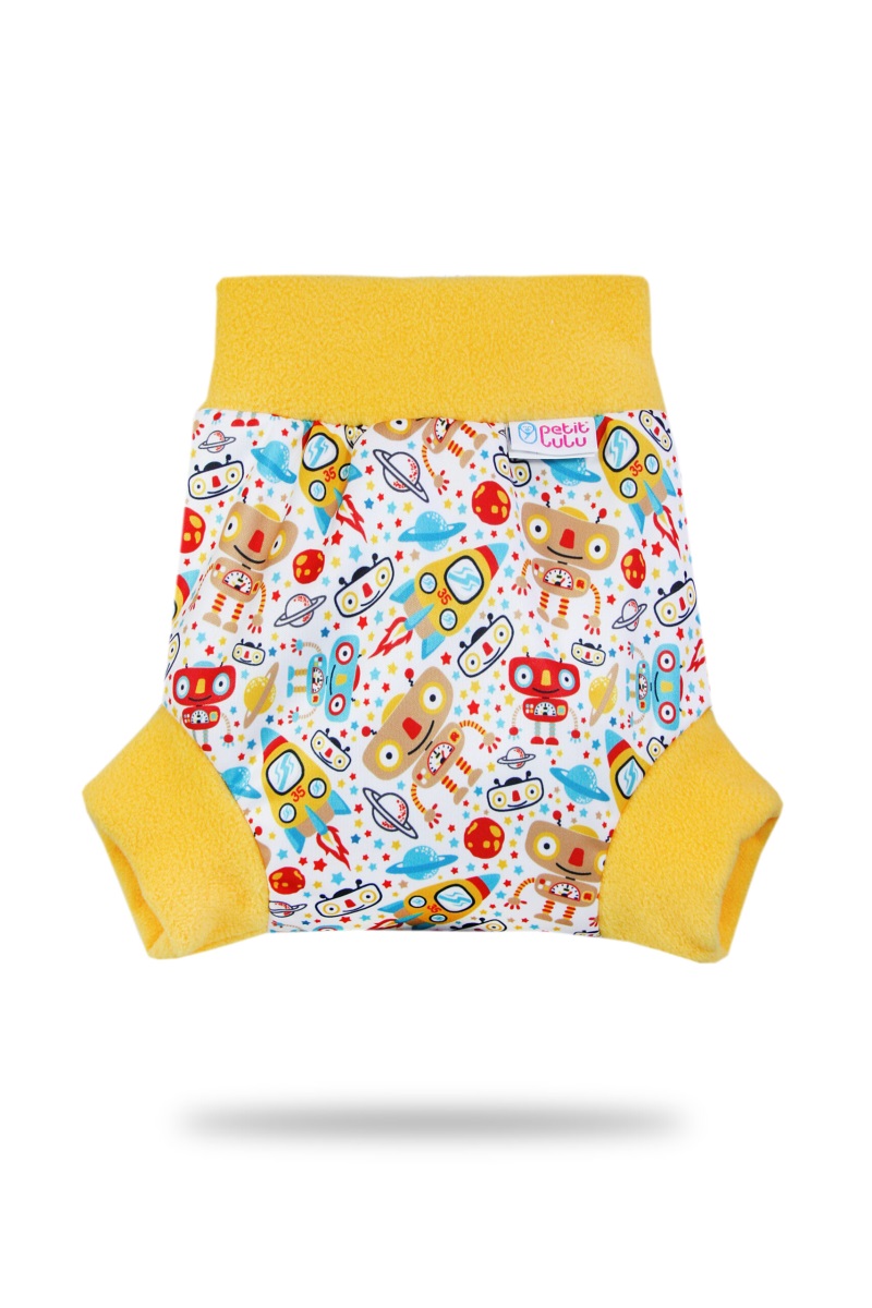 Petit Lulu s.r.o. Vesmírní roboti - pull-up svrchní kalhotky - M