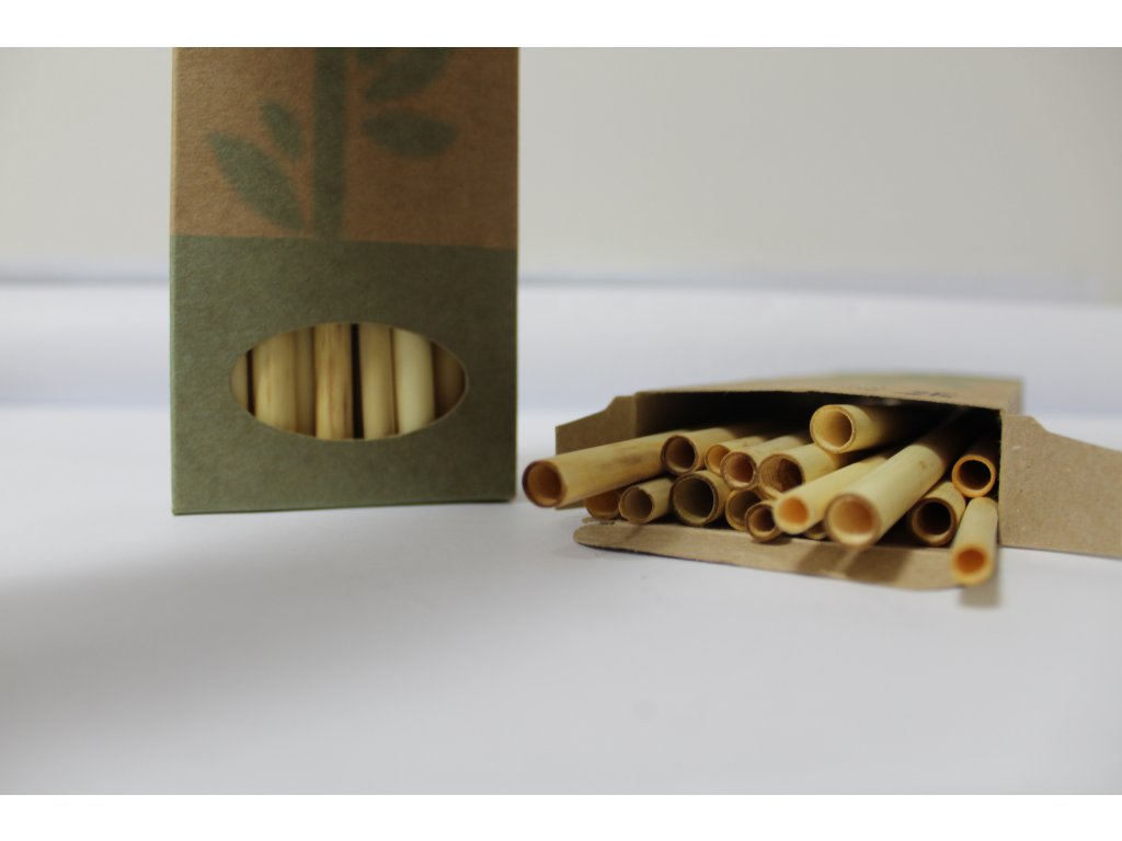 Say straw Brčko z rákosu 20 cm - 20 ks Barevný: Bílá