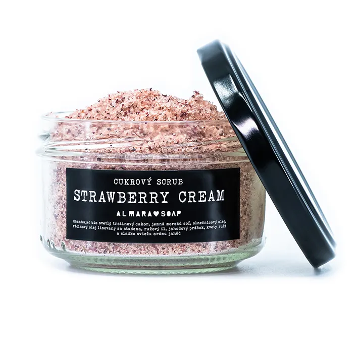Almara Soap Scrub na tělo Strawberry cream, 140 g