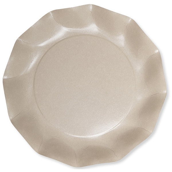 Moje Party TALÍŘKY papírové ECO béžové 21cm 8ks