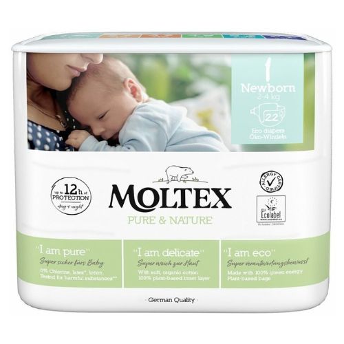 Moltex Plenky Pure & Nature Newborn 2-4 kg (22 ks)
