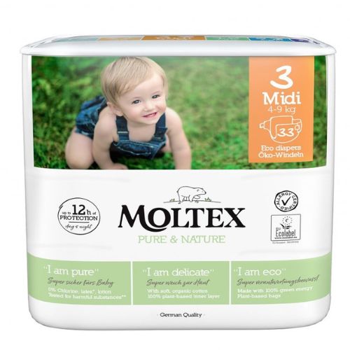 Moltex Plenky Pure & Nature Midi 4-9 kg  (33 ks)
