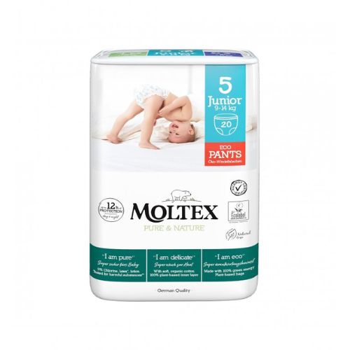 Moltex Pure & Nature natahovací plenkové kalhotky Junior 9-14 kg (20 ks)