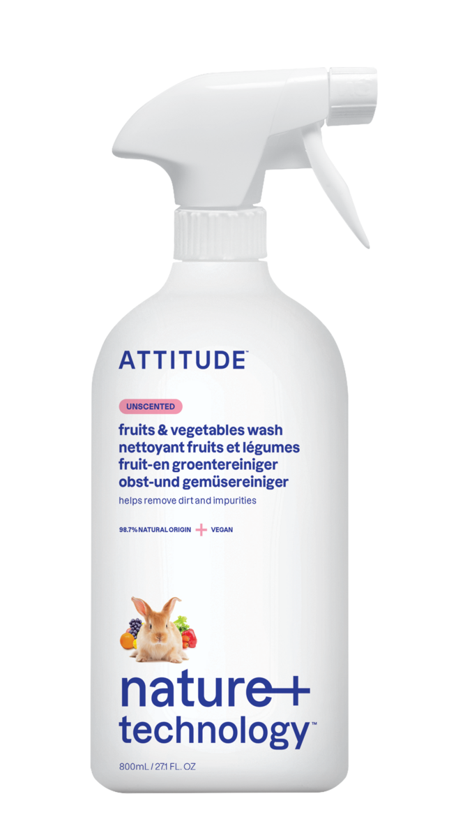 Čistič na ovoce a zeleninu ATTITUDE 800 ml