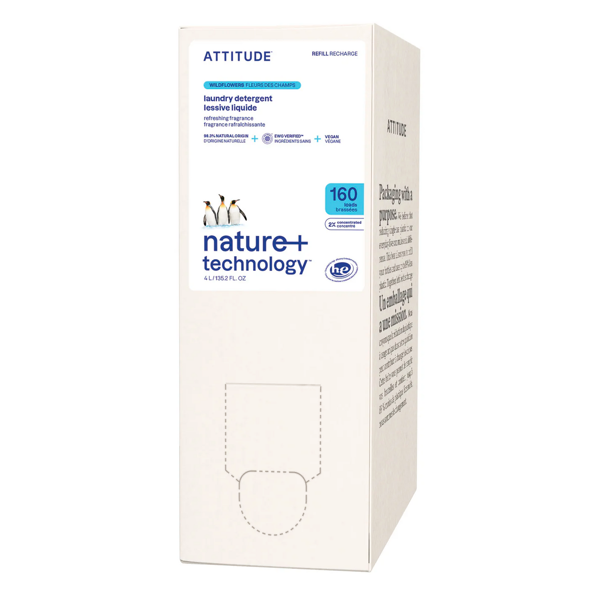 Prací gel ATTITUDE s vůní lučních květin - náhradní kanystr 4 l