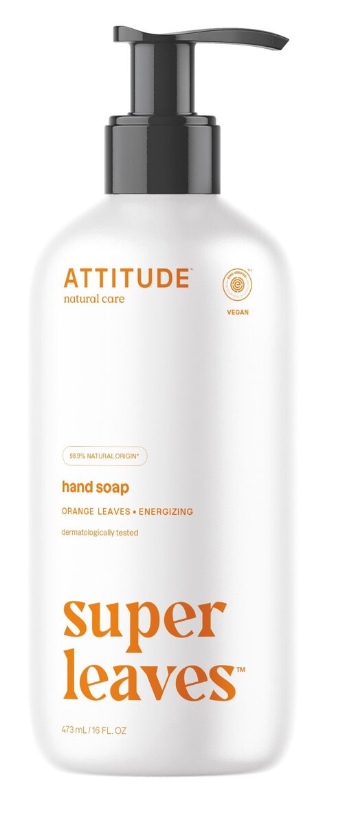 Přírodní mýdlo na ruce ATTITUDE Super leaves s detoxikačním účinkem - pomerančové listy 473 ml