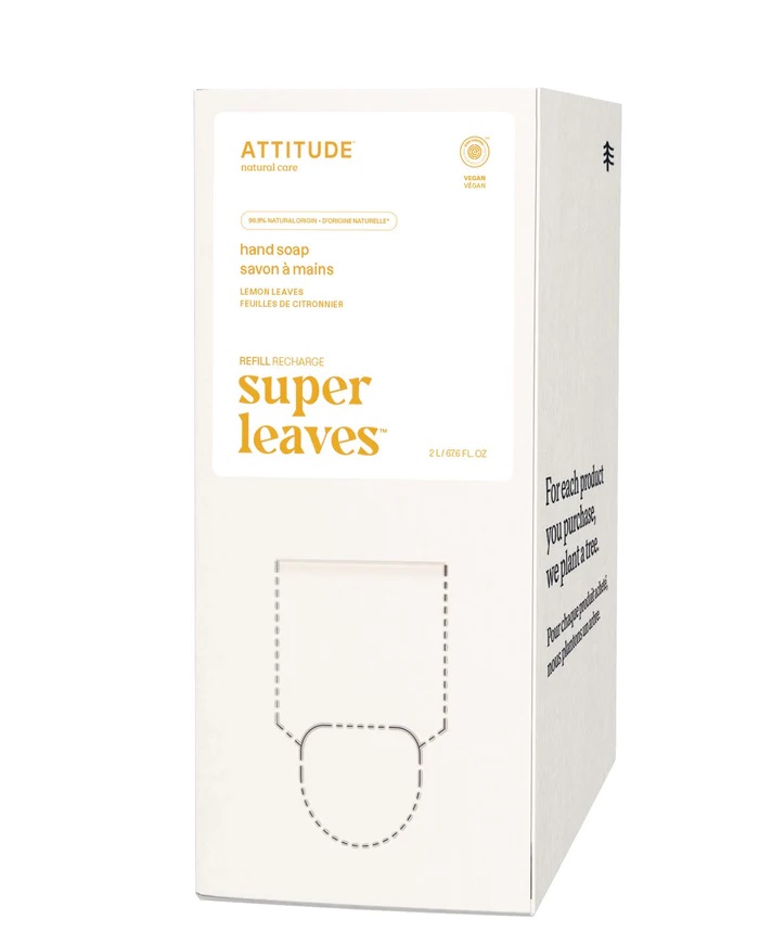 Přírodní mýdlo na ruce ATTITUDE Super leaves s detoxikačním účinkem - citrusové listy  - náhradní kanystr 2 l
