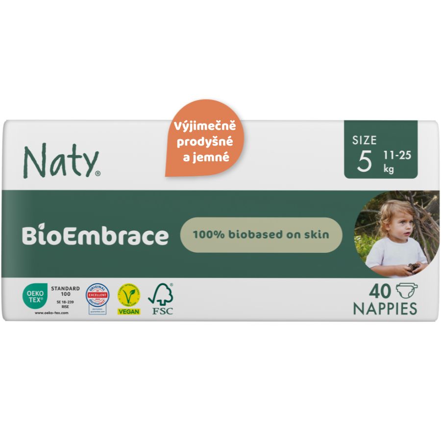 ECO BY NATY Bioembrace  junior plenky economy pack 11 - 25 kg 40 kusů
