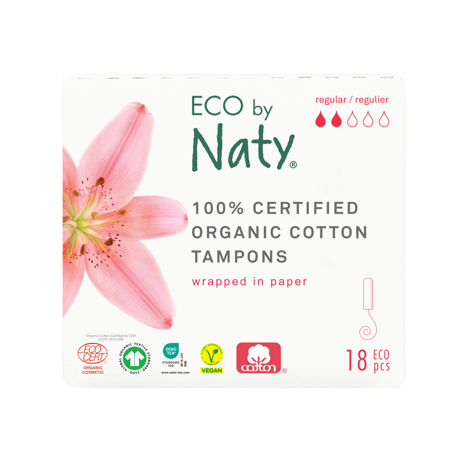 Dámské tampóny ECO by Naty (18 ks) - regular