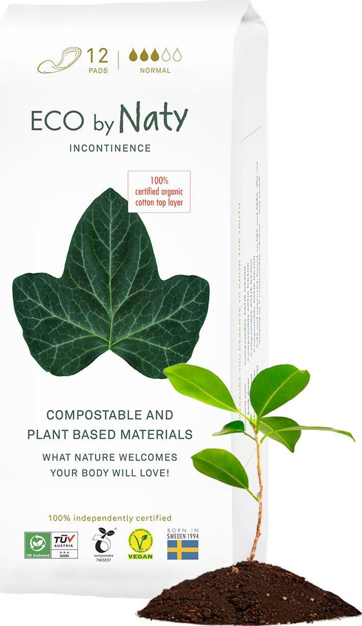 Dámské inkontinenční vložky ECO by Naty - normal (12 ks)