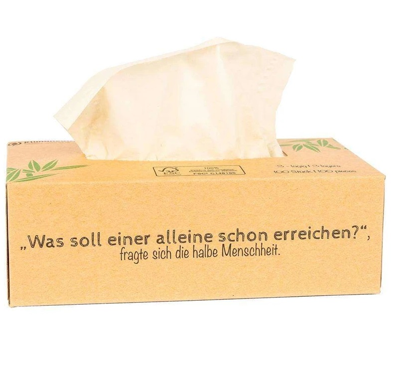 Pandoo Jednorázové bambusové kapesníčky 3 vrstvé 100 ks