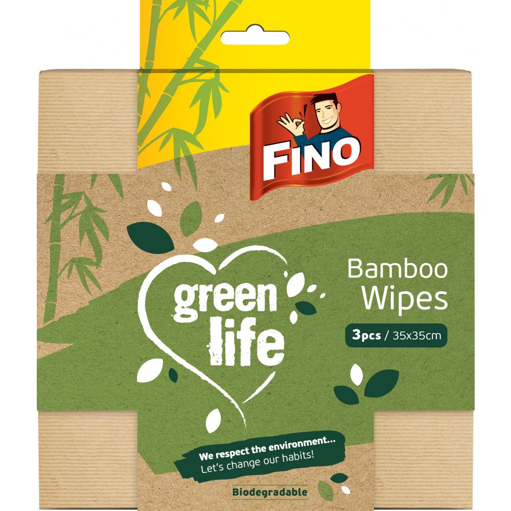 FINO Green Life prachovky multifunkční, bambus, 3 ks