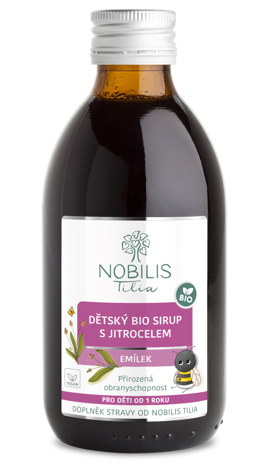 Nobilis Tilia Dětský BIO sirup s jitrocelem Emílek varianta: 250 ml