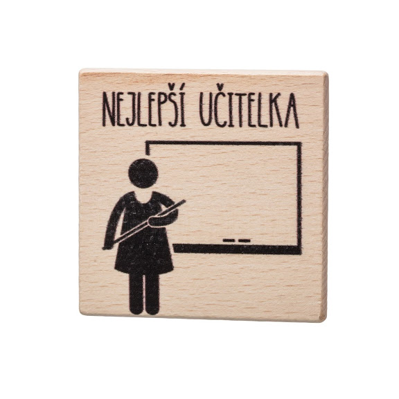 ČistéDřevo Dřevěný podtácek - Nejlepší učitelka