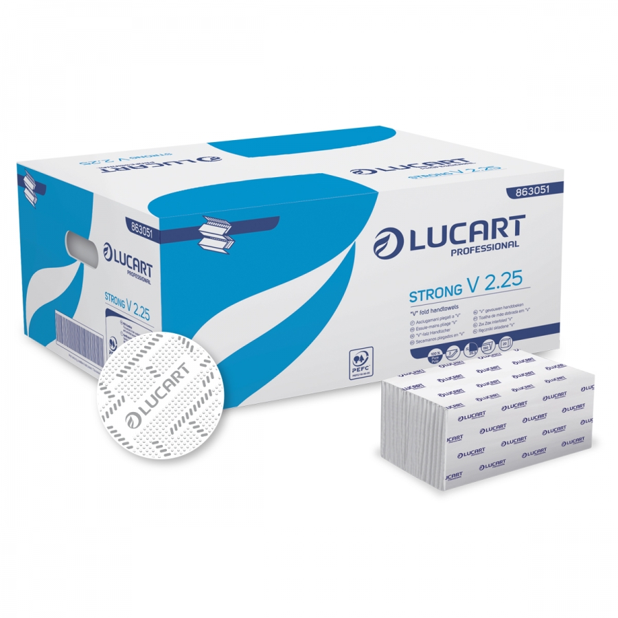 Lucart Professional Lucart STRONG V2.25 - dvouvrstvé papírové ubrousky,25 x 21,5 - 20KS