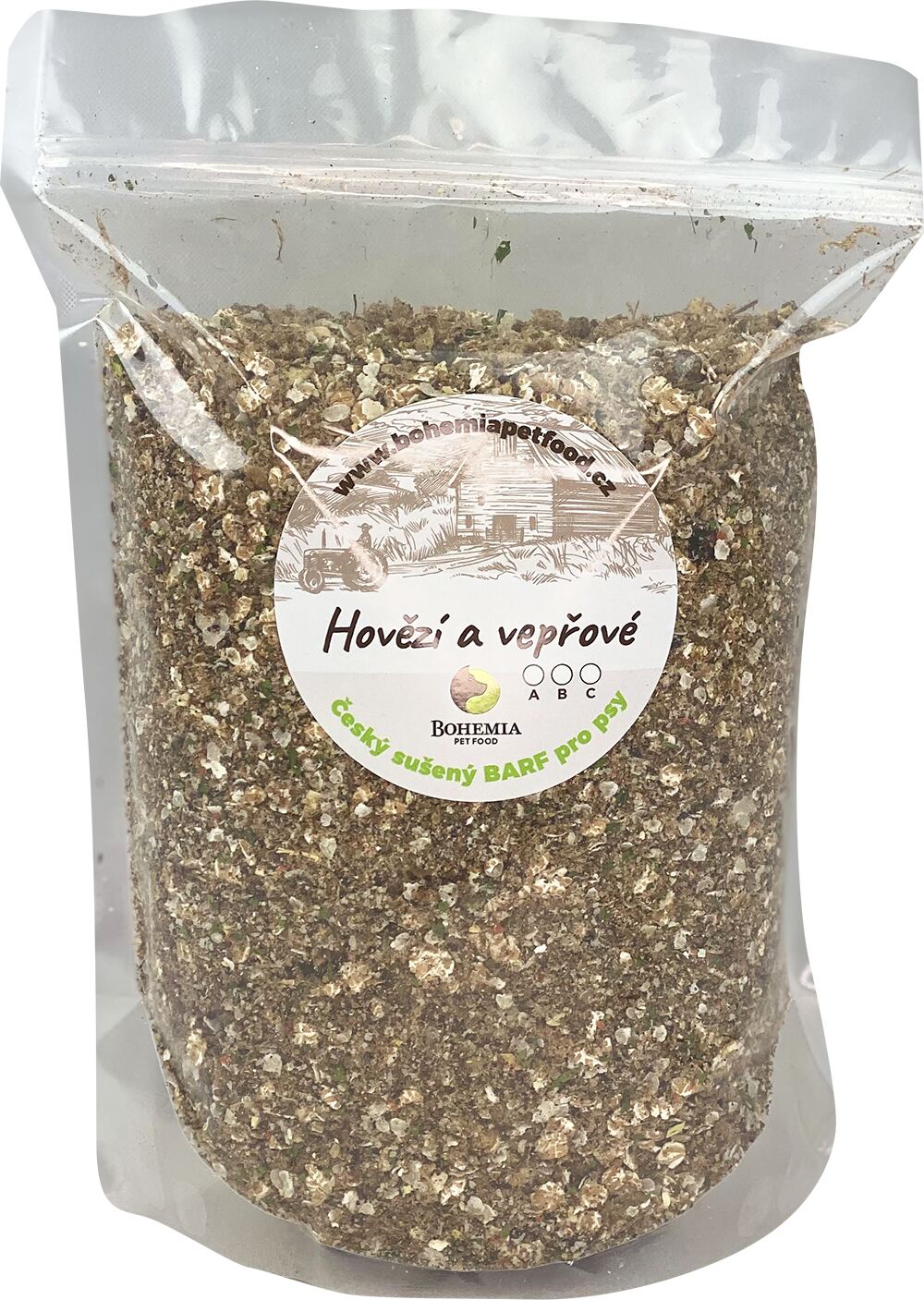 Bohemia Pet Food BOHEMIA Hovězí a Vepřové B - sušený BARF Hmotnost: 800 g