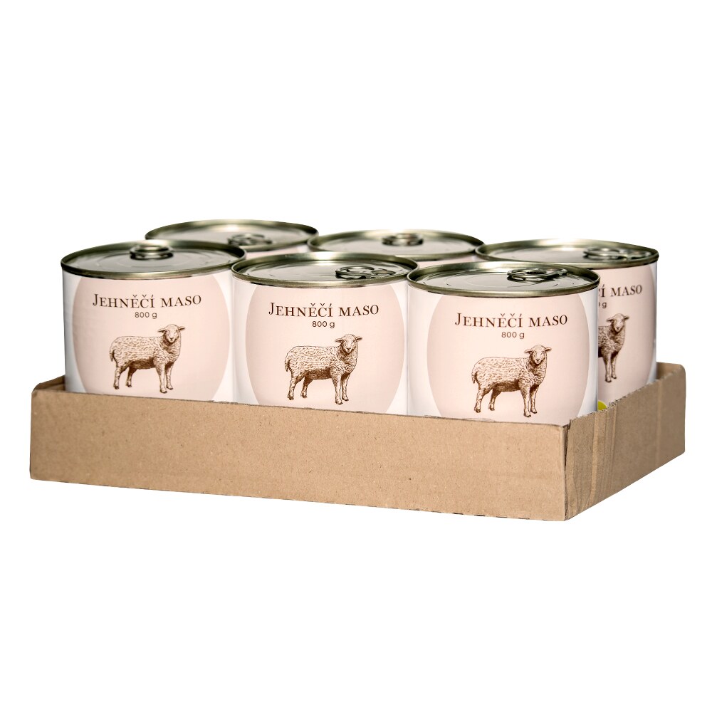 Bohemia Pet Food SIX PACK BOHEMIA Jehněčí maso ve vlastní šťávě 800g