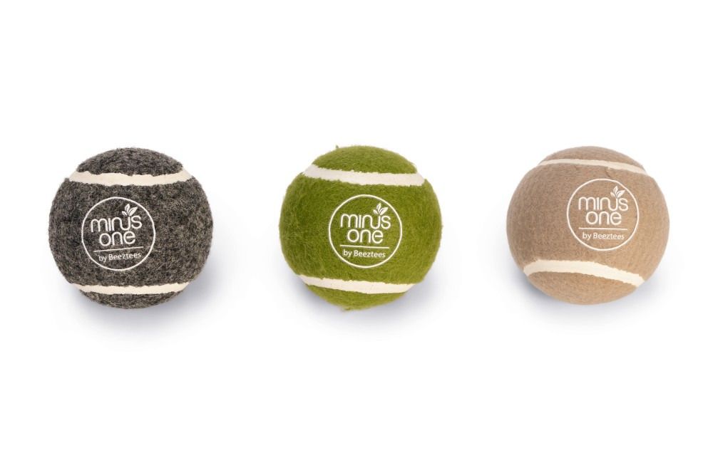Beeztees Minus One Hračka pro psy tenisový míček 3ks průměr 6cm
